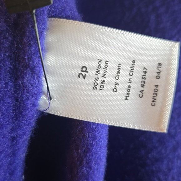 Talbots-Wool blend purple short button down front jkt Sz 2P - Picture 7 of 7